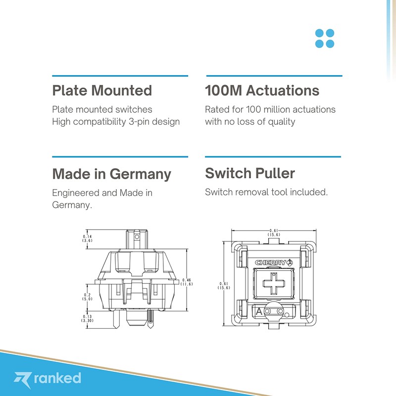 Cherry MX Key Switches for Mechanical Gaming Keyboards | Plate
