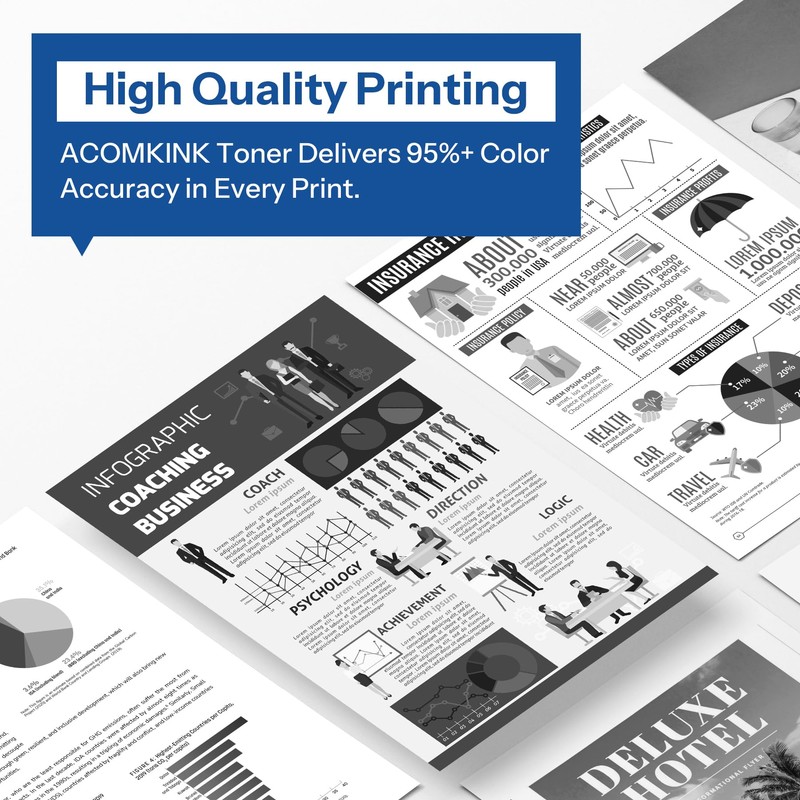 TN433BK TN433 High Yield Black Toner Cartridge Replacement for Brother