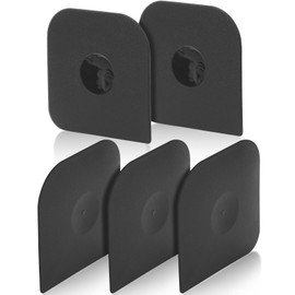 Herda Pan Scraper Pot Scraper Plastic Kitchen Scraper Tool, 5pcs Food Scraper Dish Scraper Hard Nylon Platic Cleaning Scraper Tool for Kitchen Pan, Pot, Cast Iron (Black)