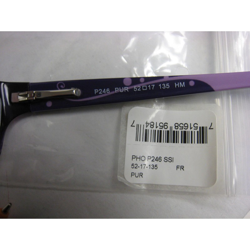 Phoebe Couture Eyeglass Frames P246 PURPLE 52-17-135 With Case New