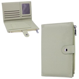 BOYSSPAA Leather Passport Holder Travel Wallet RFID Blocking Anti-Theft Passport Cover Multifunctional Passport Case Zipper and Buckle Design Perfect for Business Trips and Holidays (Green)