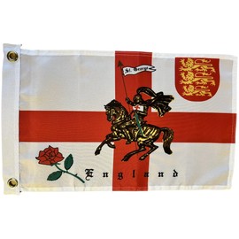 NWFlags English Rose Lion Charger Flag 18" x 12" 75d Premium Polyester | Polyester 1.5x1 foot material flag with 2 Eyelets