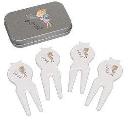 Azeeda 'Fairy Kisses Angel Wishes' Golf Divot Tool/Repair Fork Gift Set (GO00072065)