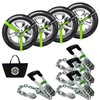 Premium Wheel Straps (4PK) - 10,000lb Guaranteed Max Break Strength