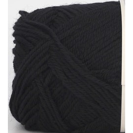 Hamanaka 2458 Amerie F Gota Medium Thick Wool Yarn Col.524 Black, 1.1 oz (30 g), Approx. 452.8 ft (130 m)