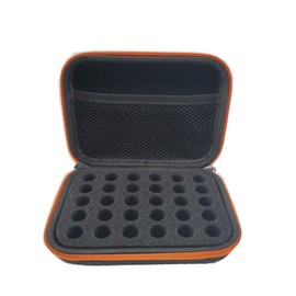 DHXYZZB Essential Oils Carrying Case Holds 30 Grids for 1-3ML Vial Roller Bottles Storage Organizer Bag Hard Shell for Home, Travel, and Presentations (Orange)