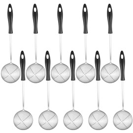 10 Pcs Kitchen Spider Strainer Spoon, Fine Mesh Skimmer