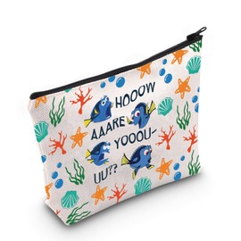 Nemo Dory Cartoon Movie Inspired Gift Dory Quote How are You Makeup Bag for Dory Lover Fans (How are You)