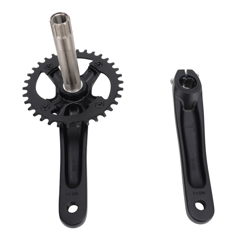 Bike Crank Arm Set Hollow Integrated Single Disc Aluminum Alloy