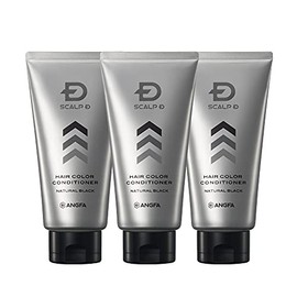 Amphor ANGFA Men's Hair Dye Scalp D Hair Color Conditioner Natural Black 3 Piece Set