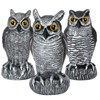 Hutisyoe 3-Pack Realistic Owl Statues for Outdoor Decor – Garden,