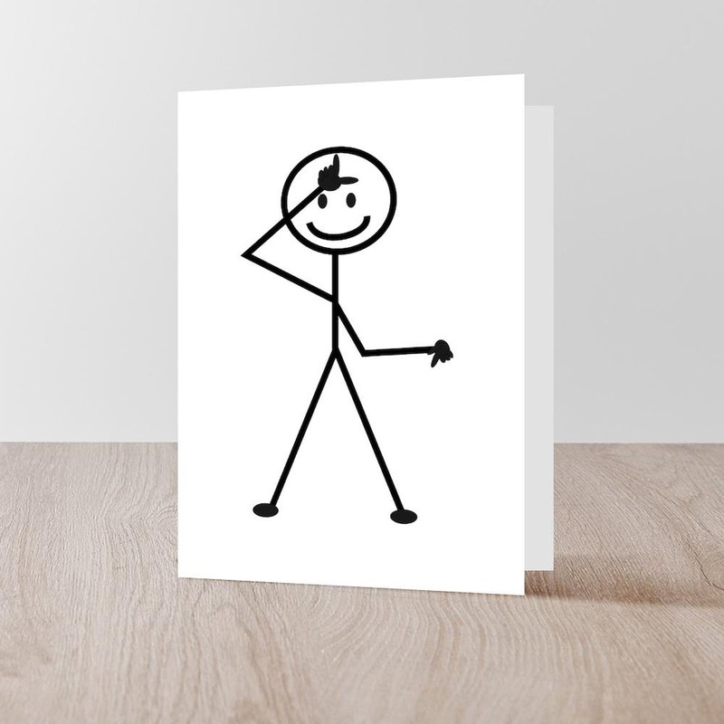 CafePress Loser Folded Greeting Card Glossy