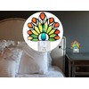WKINGDIY Tiffany Stained Glass Peacock Night Light WKD1003 (Green、Orange) Tiffany