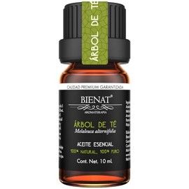 BIENAT AROMATERAPIA Aceite Esencial de Árbol de té 10mL | 100% Puro y Concentrado | Ideal para Difusor de Aromas, Humidificador, Aromaterapia, Masajes, Meditación, Jabones y Velas | Esencia Natural en Gotas