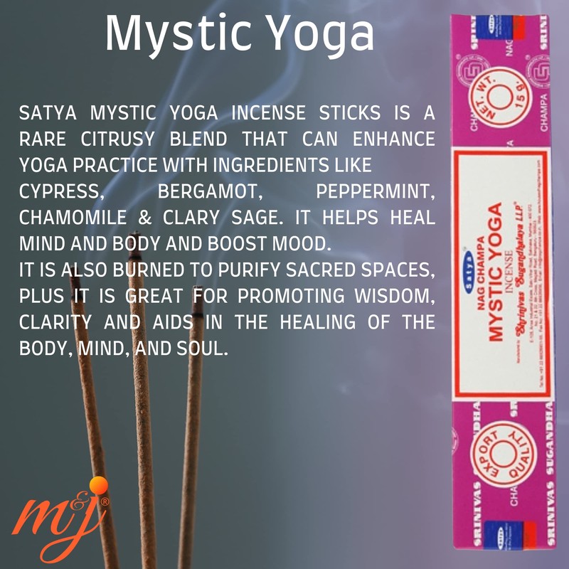 Original Satya Nag Champa Mystic Yoga Incense Sticks | with