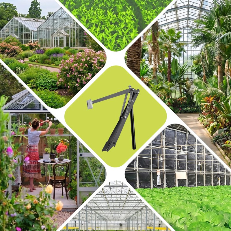 yisanxunshi Greenhouse Automatic Vent Opener (Black Double Spring1PCS)