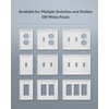 ZILLSEA 2-Pack Combination 1 Toggle/1 Duplex Wall Plate, Metal Light