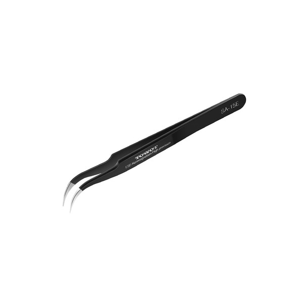 TOWOT Precision Tweezers, Anti-static Stainless Steel Eagle-Beak Tweezers for Electronics,