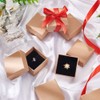 BENECREAT 24 Pack Ring Box 5x5x3cm Kraft Brown Square Cardboard