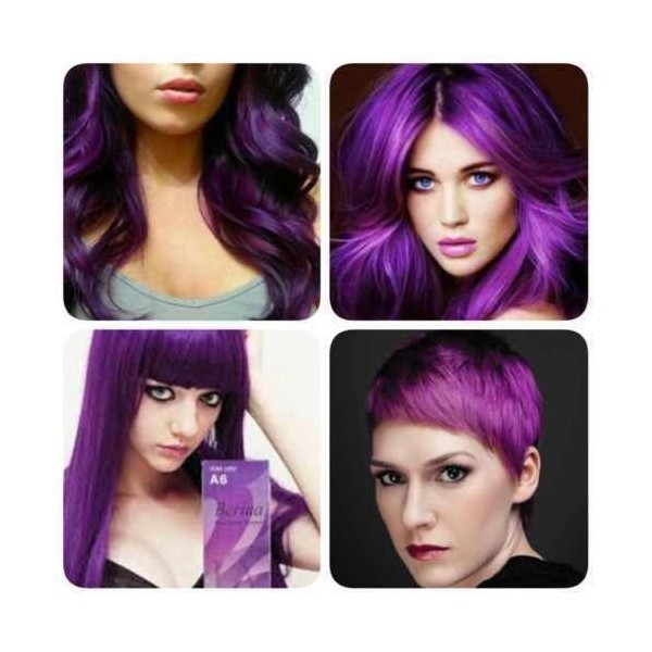 Berina New Professional Permanent Hair DYE Color Cream Purple Violet