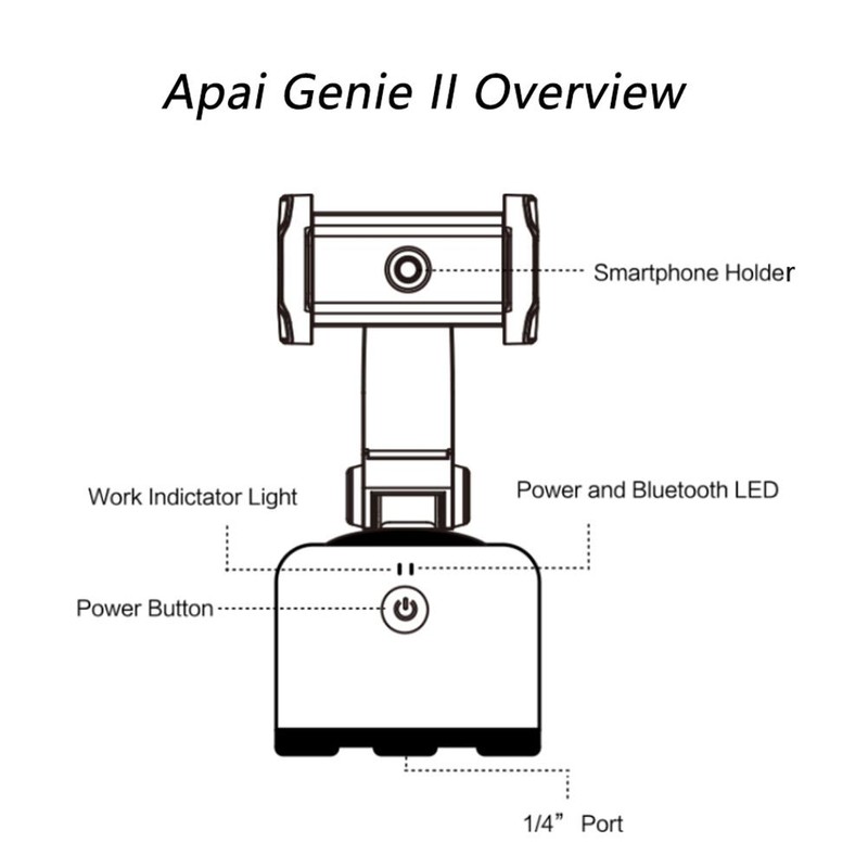 Smart Auto Tracking Holder 360 Degrees Rotation Smart Selfie Stick