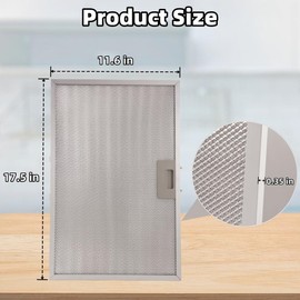 2PCS WB02X11012 Range Hood Grease Filter Compatible with GE Range Hood JV566H2SS JV665H2BB JV665H1CC JV666H2SS （17-1/2 ''x11-5/8''Inches）