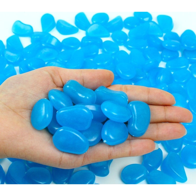Glow Stones, Glowing in The Dark Pebbles 150pcs for Walkways,