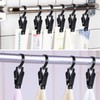INCREWAY Laundry Hooks Clip, 16pcs 4.53" Black Durable Plastic Curtain