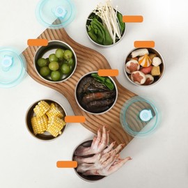 EUBEISAQI Stainless Steel Containers With Lids - Heightened Steel Food Container - Safe Leakproof Baby Food Containers for Lunch Soup Salad Leftover, Kitchen Use