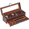 Watch Case for Men, 6 Slot Watch Display Case with