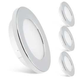 Dream Lighting 2.5W Interior LED Recessed Down Light-Warm White- Chrome-12V DC Cabinet Lamps for Caravan RVs Boats Motorhome Auto Pack of 4 …