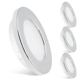 Dream Lighting 2.5W Interior LED Recessed Down Light-Warm White- Chrome-12V DC Cabinet Lamps for Caravan RVs Boats Motorhome Auto Pack of 4 …