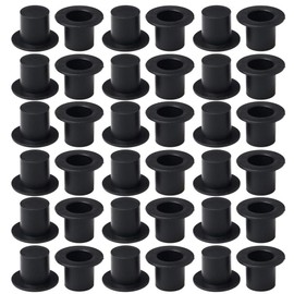 Pengxiaomei Mini Black Top Hats, 50Pcs Plastic Miniature Top Hats for Art and Crafts DIY Supplies