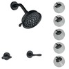 DOUBLUOEG 2 Handle Shower Faucet Set with 5 Setting Rainfall
