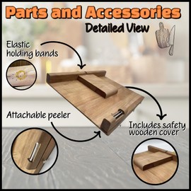 Adaptive Cutting Board One Handed – Wooden Cutting Board with 10 Spikes – Ideal for Stroke Patients, Disabled, Elderly – One-Handed Use – Non-Slip