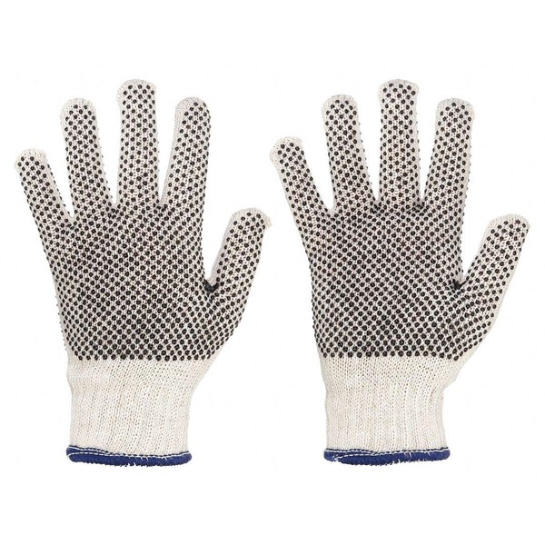 Coated Gloves, Latex, Gray, M, PR
