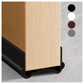 DoubleCare 100 CM Tope de Puerta Burlete, Protección contra El Viento por Ambos Lados Burlete Puerta Entrada PVC, Cortable, A Prueba de Insectos, Tira Aislante Acústica, Tira Selladora (Negro)