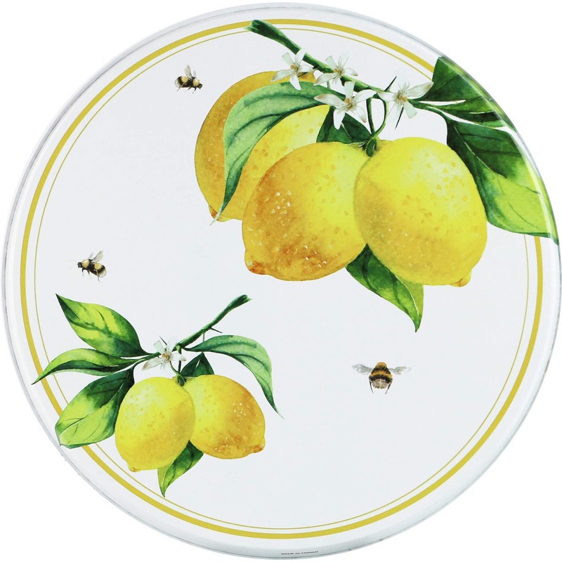 Reston Lloyd 4-419-W Stove Burner Cover, Lemon & Bees