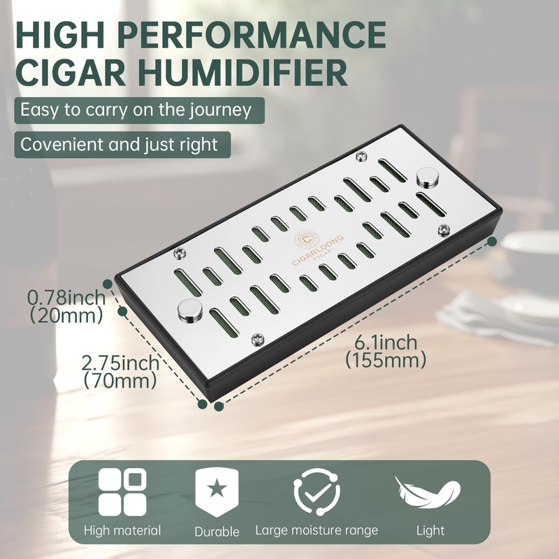 Cigarmoon Cigar Humidifier,Cigar Humidors Humidifier, Increase Humidity Keep Cigars Fresh,Humidifier