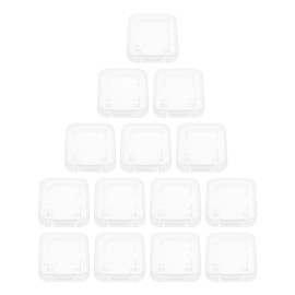 Gadpiparty 20Pcs Transparent Standard SDSDHC Memory Card Case Holder Box Storage Boxes Transparent Standard Memory Card Case Jewelery Box Storage Organizer