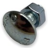M8 Cup Square Carriage Bolt & Nut - Bright Zinc
