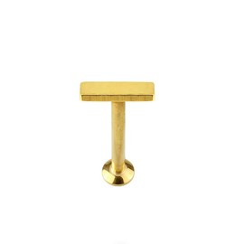 Paula & Fritz® Universal Stud Labret Monroe Cartilage Bar 6 mm Gold Rose Gold Black Silver Stainless Steel 316L Surgical Steel Length 4 mm - 8 mm, Stainless Steel