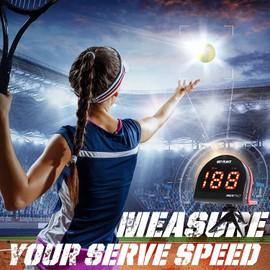 Tennis Radar Guns Speed Sensors Hands-Free - Measure Serve, Racquet & Ball Speed, High Tech Gadget & Gear for Tennis Players