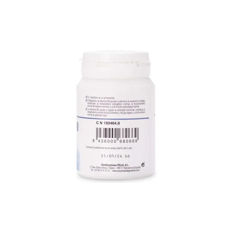 Triptofano Con Magnesio + Vitamina B6 - Ana Maria Lajusticia