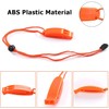 6PCS Safety Survival Whistles with Adjustable Reflective Lanyard Emergency Plastic