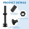 Zonon 12 Sets 1/2 x 4 Inch Black Carriage Bolt