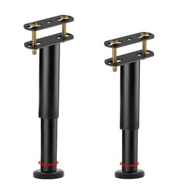 Oursouion Bed Legs Adjustable,Bed Support Leg,Retractable Heavy Duty Bed Center Frame Slat,Metal Furniture Legs Suitable for Cabinet Sofa Bed Frame Replacement Parts 2Pcs18-30cm(Large Base)