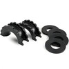 BUNKER INDUST D Ring/Shackle Isolator Kit,1 Pair Black D-Ring Isolator