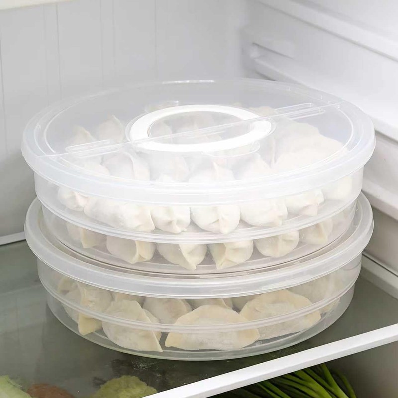 2 Pack 12 In 2-Compartment Round Food Storage Containers with