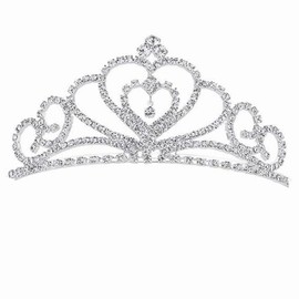 Crown for Girls Silver,Girls Princess Crystal Tiara Crown For Birthday Party,Tiara and Crown for Women Birthday Headband,Queen Tiara Bridal Wedding Headpiece Women Hair Accessories,Hair Accessories for Party